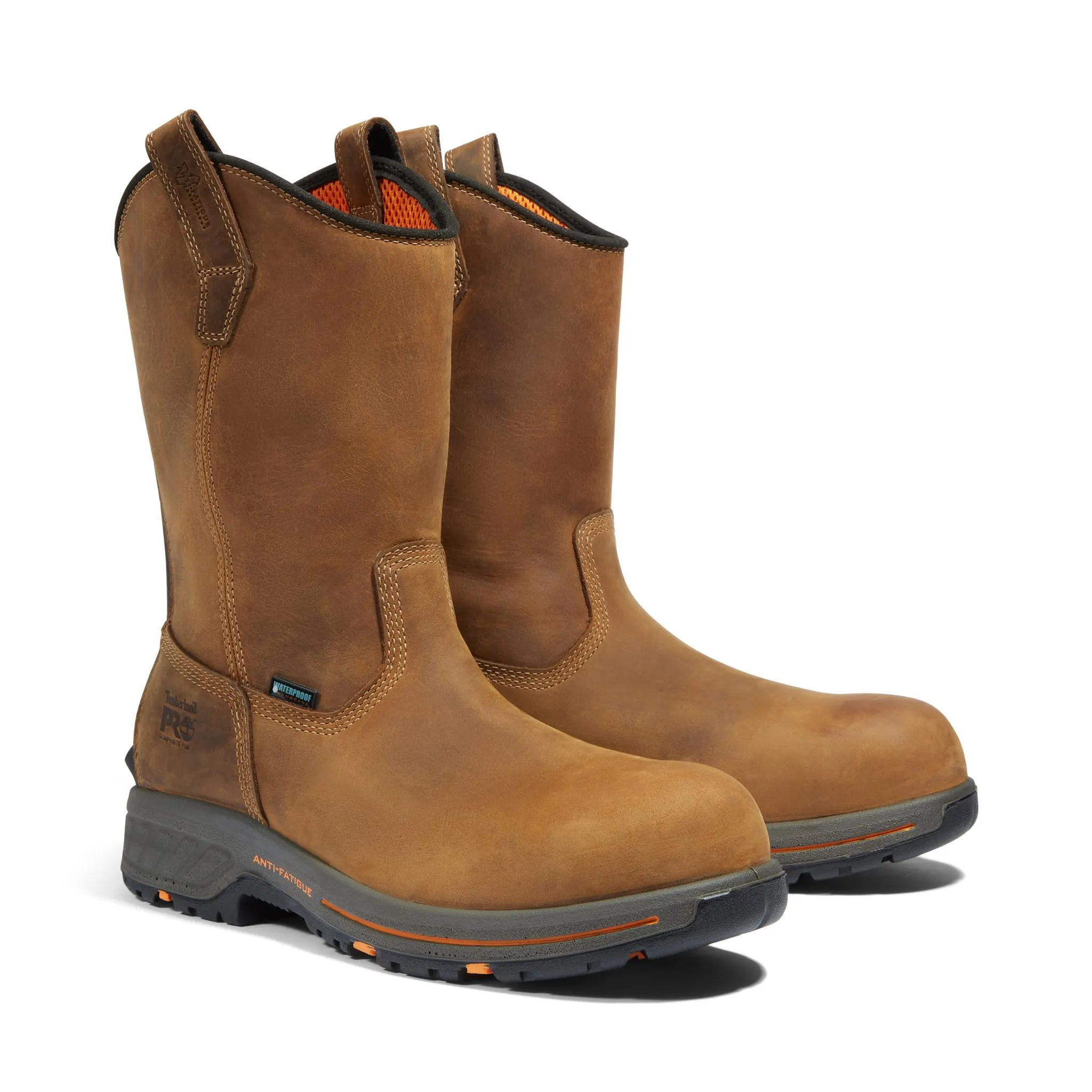 Helix HD Composite-Toe Waterproof Pull-On Work Boot Brown