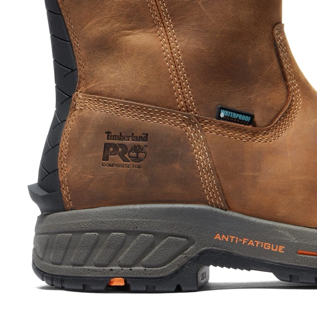 Helix HD Composite-Toe Waterproof Pull-On Work Boot Brown