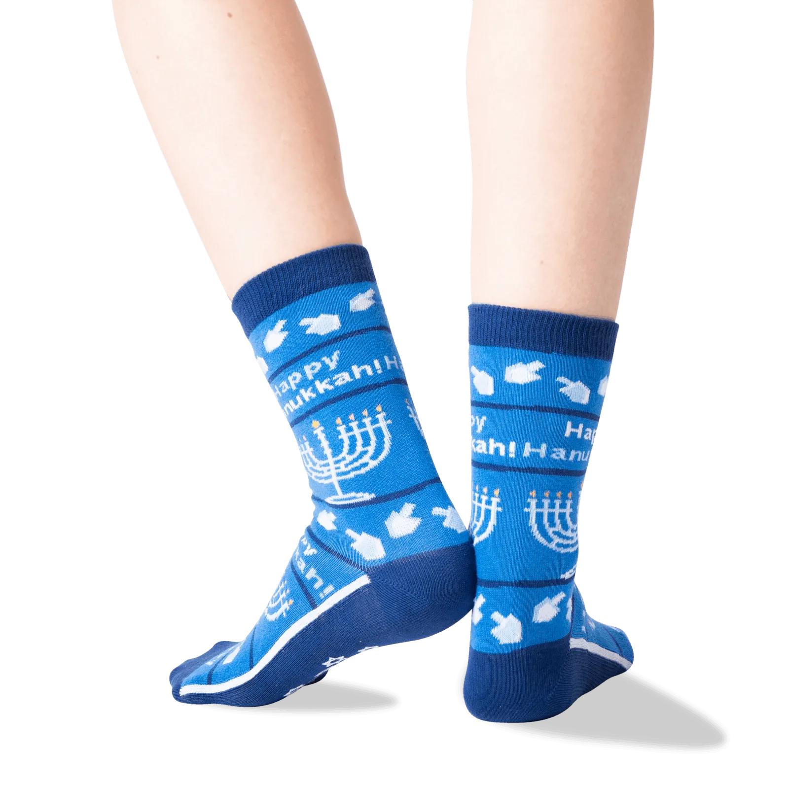 HOTSOX Women's Happy Hanukkah Non Skid Crew Socks