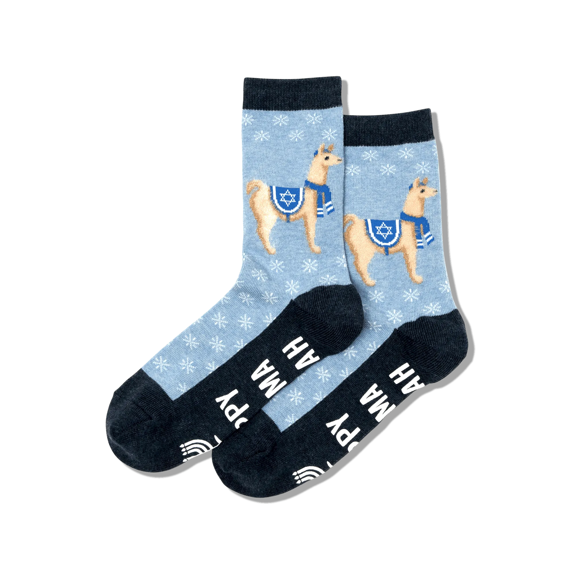 HOTSOX Women's Happy Llamakkah Crew Socks