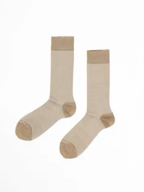 Khaki Brown Birdseye Socks