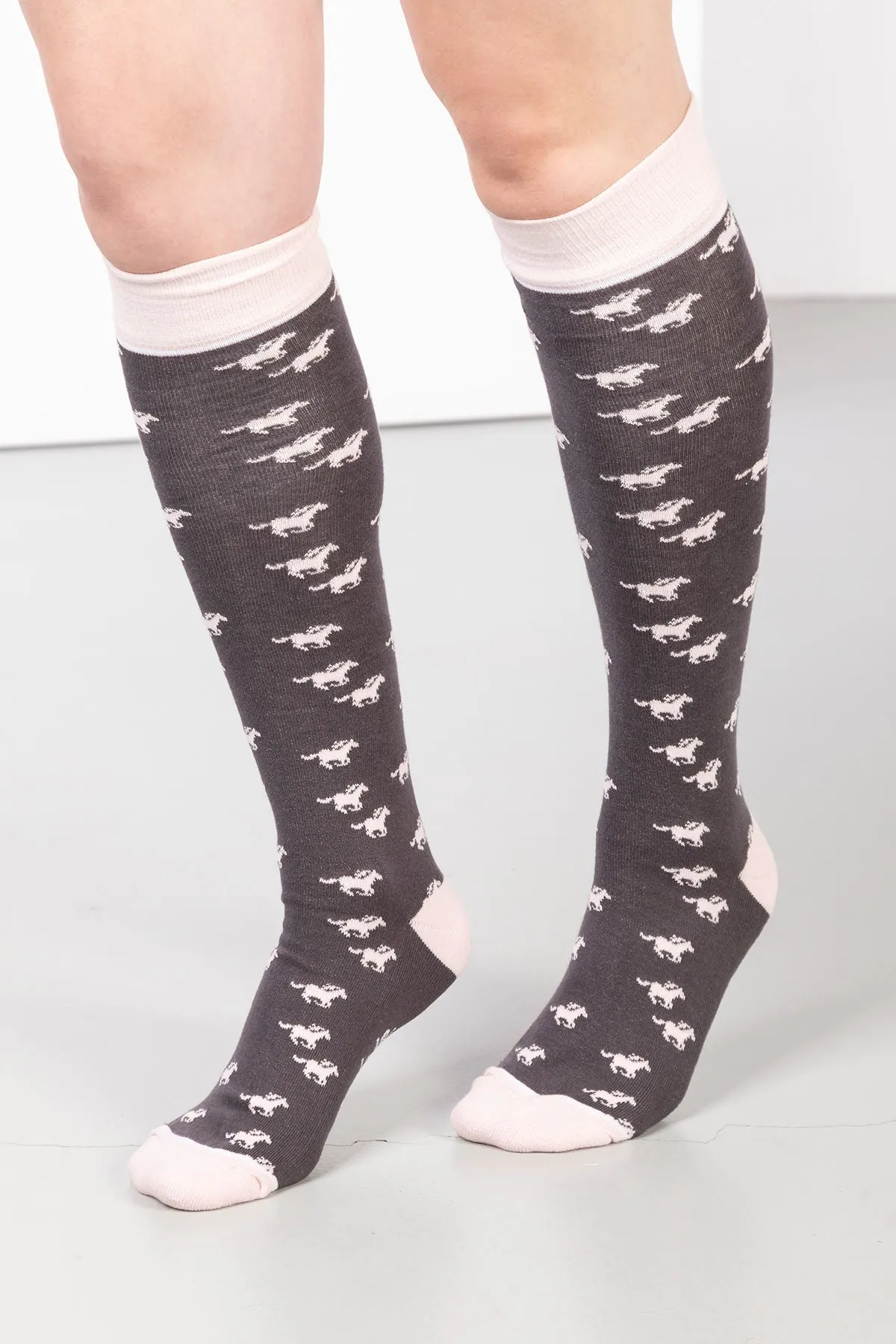 Ladies Galloping Horse II Knee Length Socks