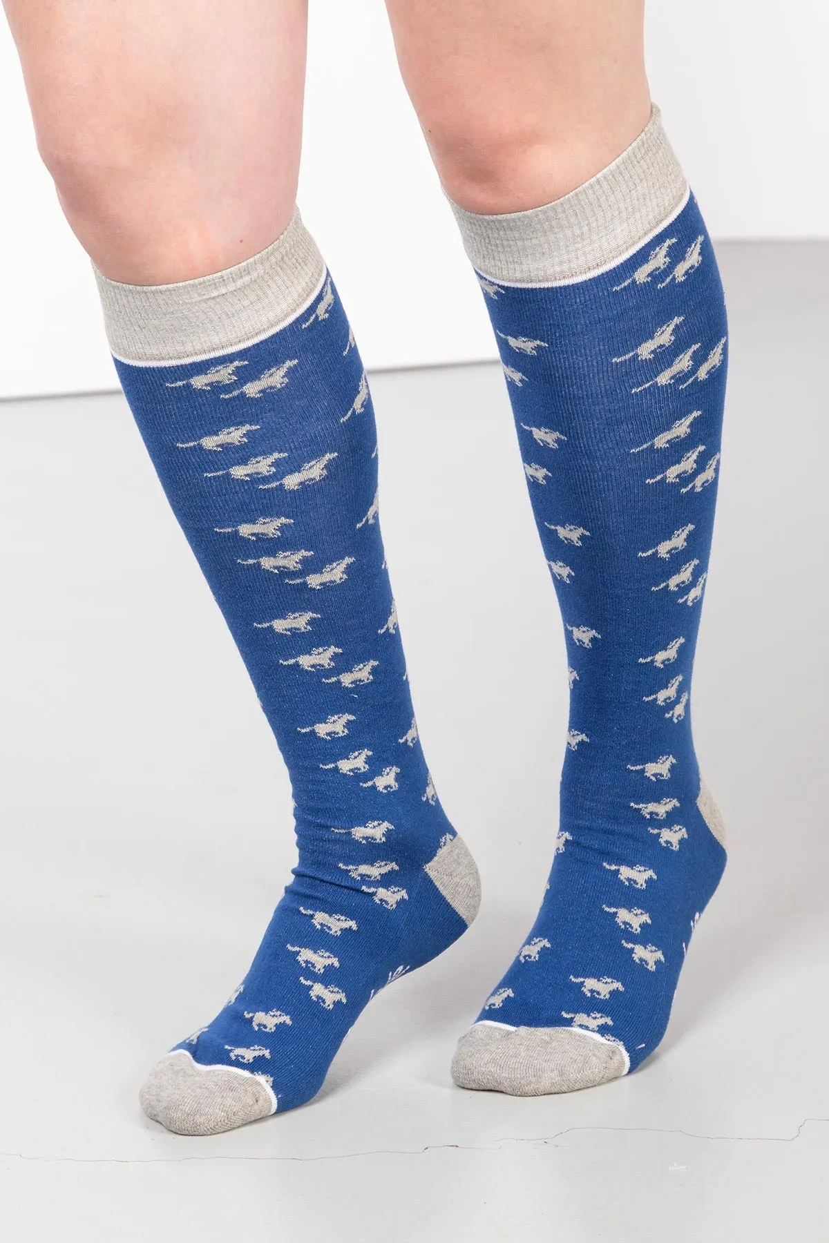 Ladies Galloping Horse II Knee Length Socks