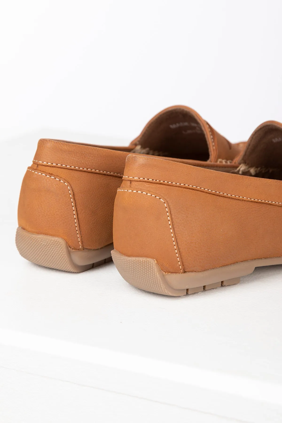 Ladies Nubuck Driving Loafers - Wrelton