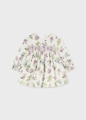 Mayoral Baby Girls Floral Print Velvet Dress 2913 085