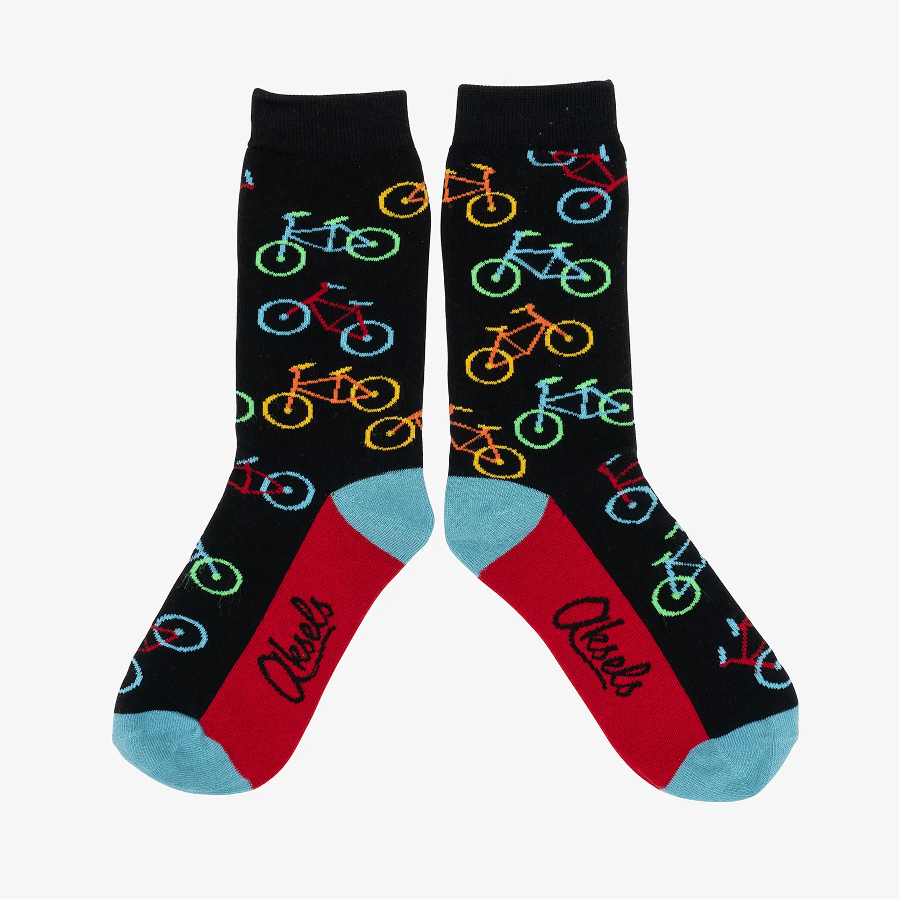 Men's Neon Bike Fun Dress Socks