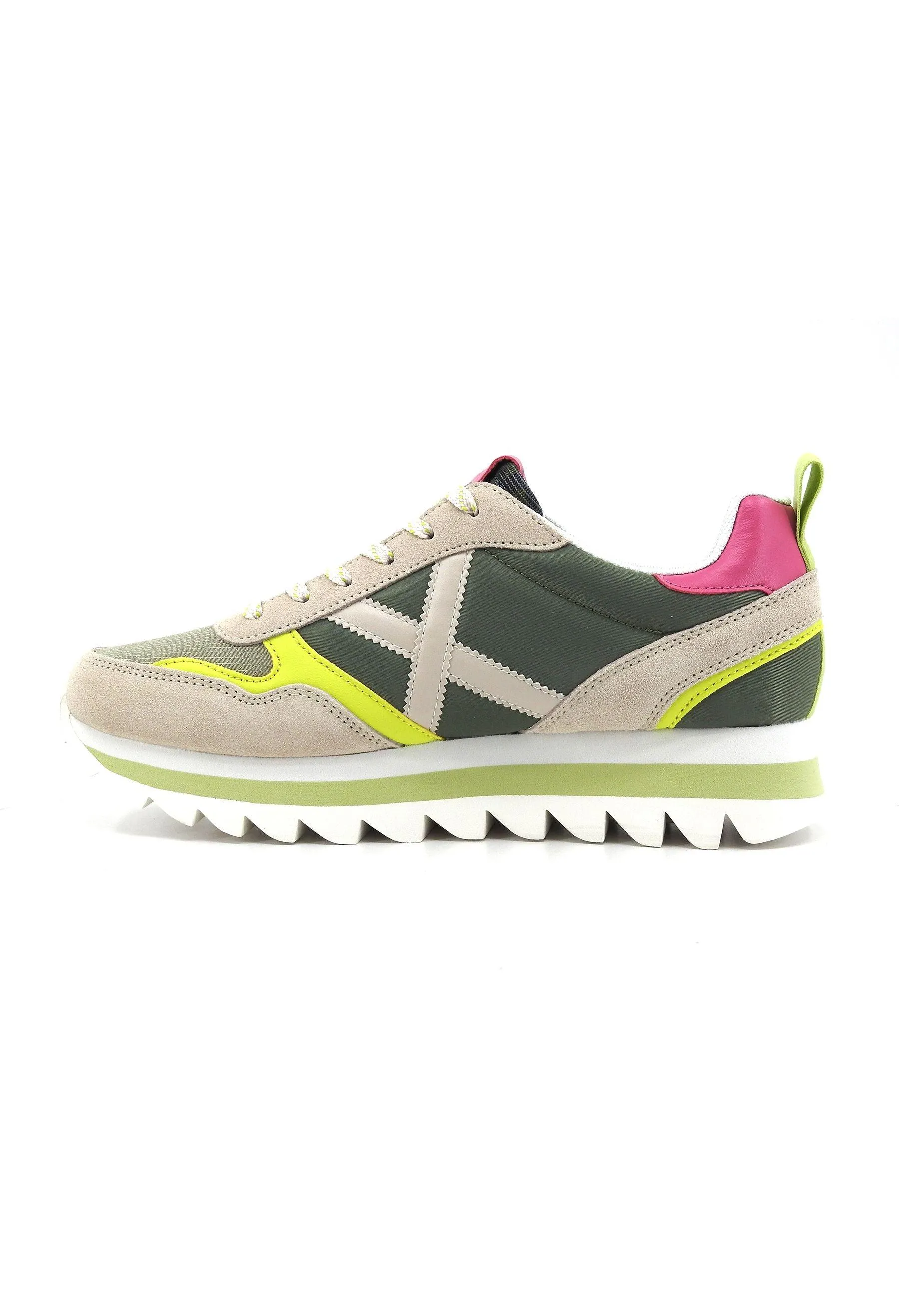 MUNICH Ripple 60 Sneaker Donna Green Beige Fuxia Yellow Fantasia 8765060