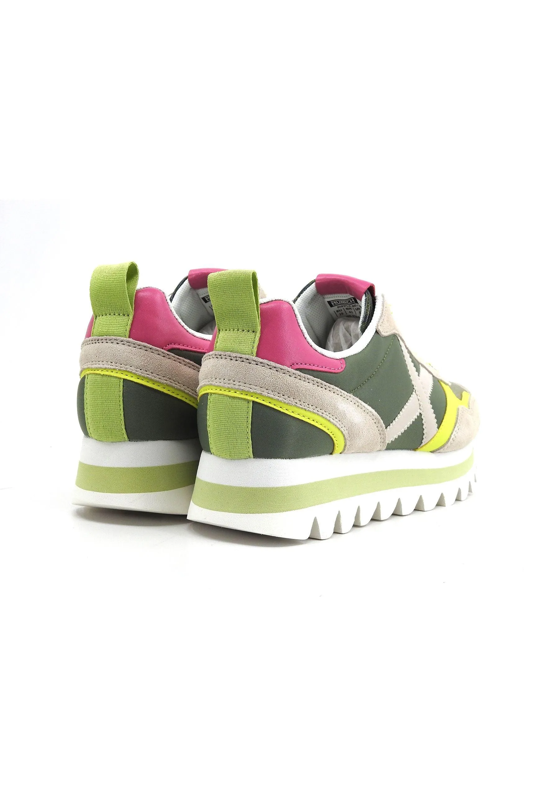 MUNICH Ripple 60 Sneaker Donna Green Beige Fuxia Yellow Fantasia 8765060