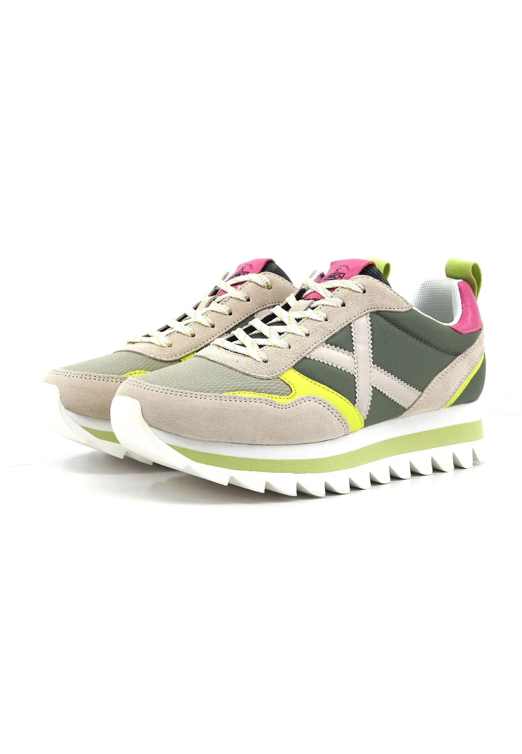 MUNICH Ripple 60 Sneaker Donna Green Beige Fuxia Yellow Fantasia 8765060