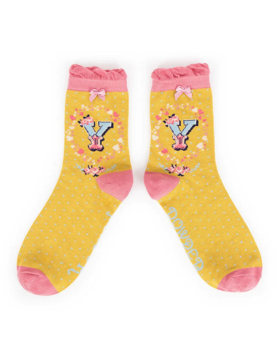 Powder - Alphabet socks Y