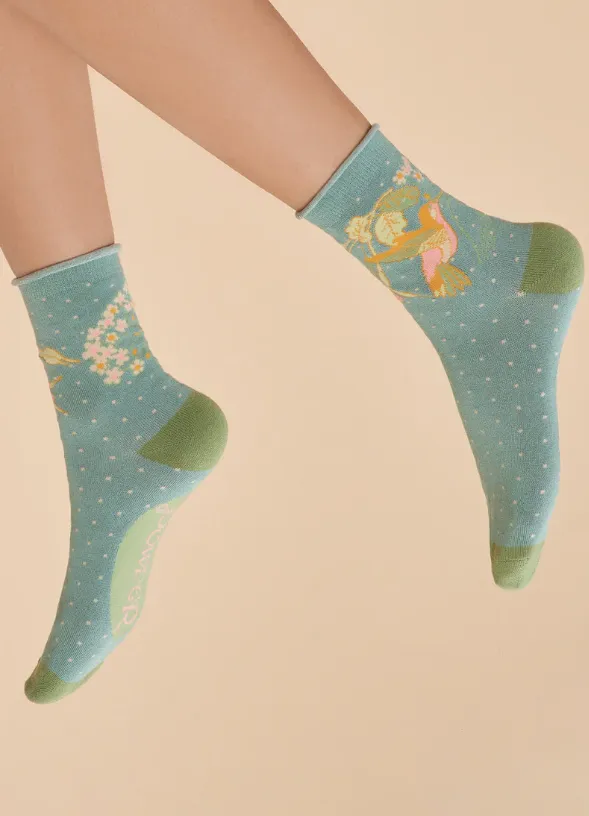 Powder - Ankle Socks - Hummingbird Aqua