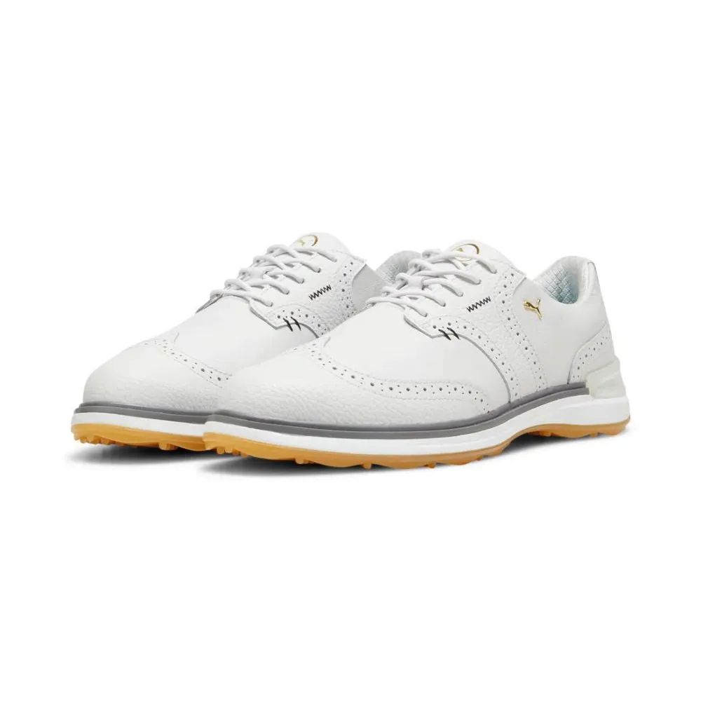 Puma Men's AVANT Wingtip Spikeless Golf Shoes - Feather Gray/Slate Gray