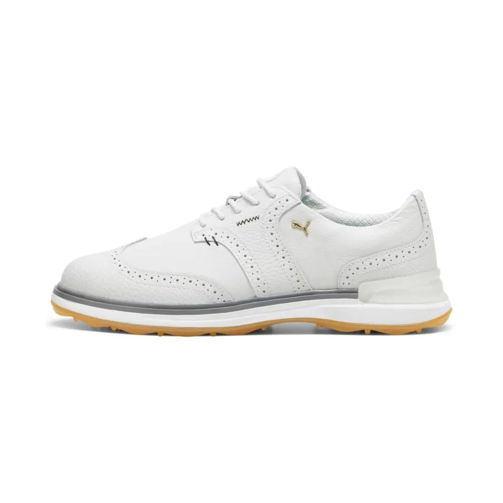 Puma Men's AVANT Wingtip Spikeless Golf Shoes - Feather Gray/Slate Gray