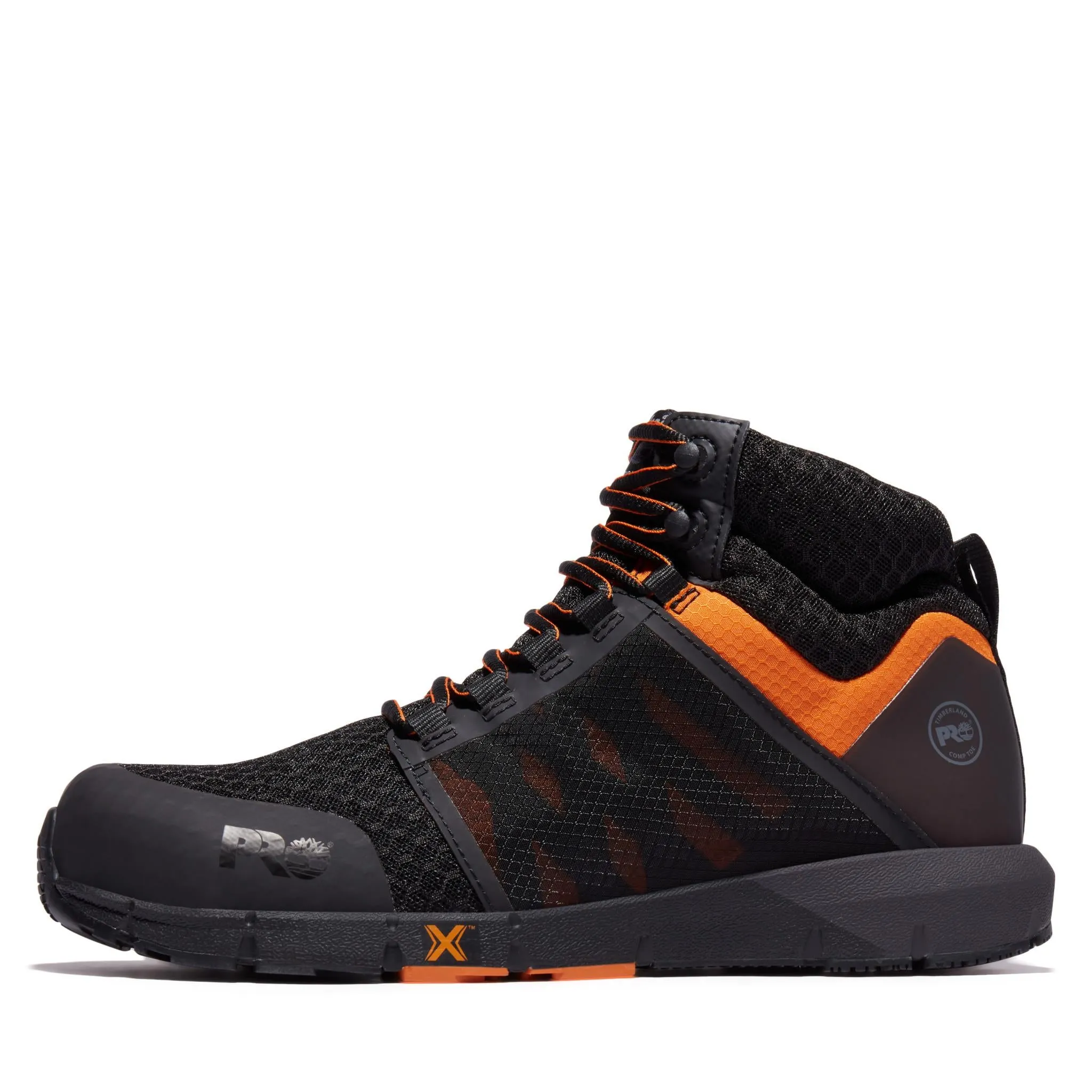 Radius Composite-Toe Work Boot Black/Orange