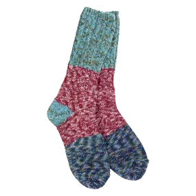 Ragg Crew Socks - Cranberry Cb Multi