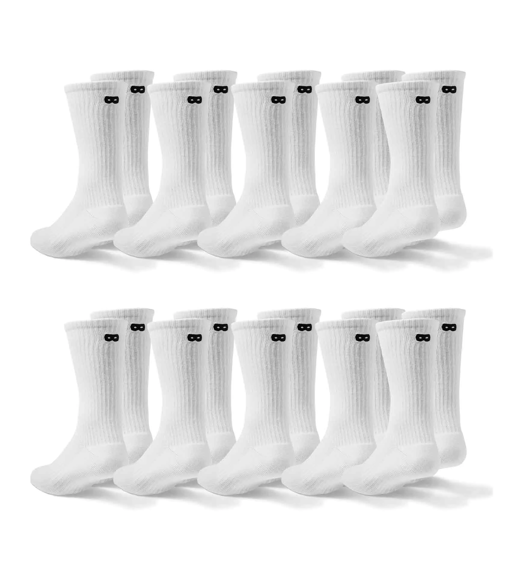 Ribbed Crew Socks 10 Pack