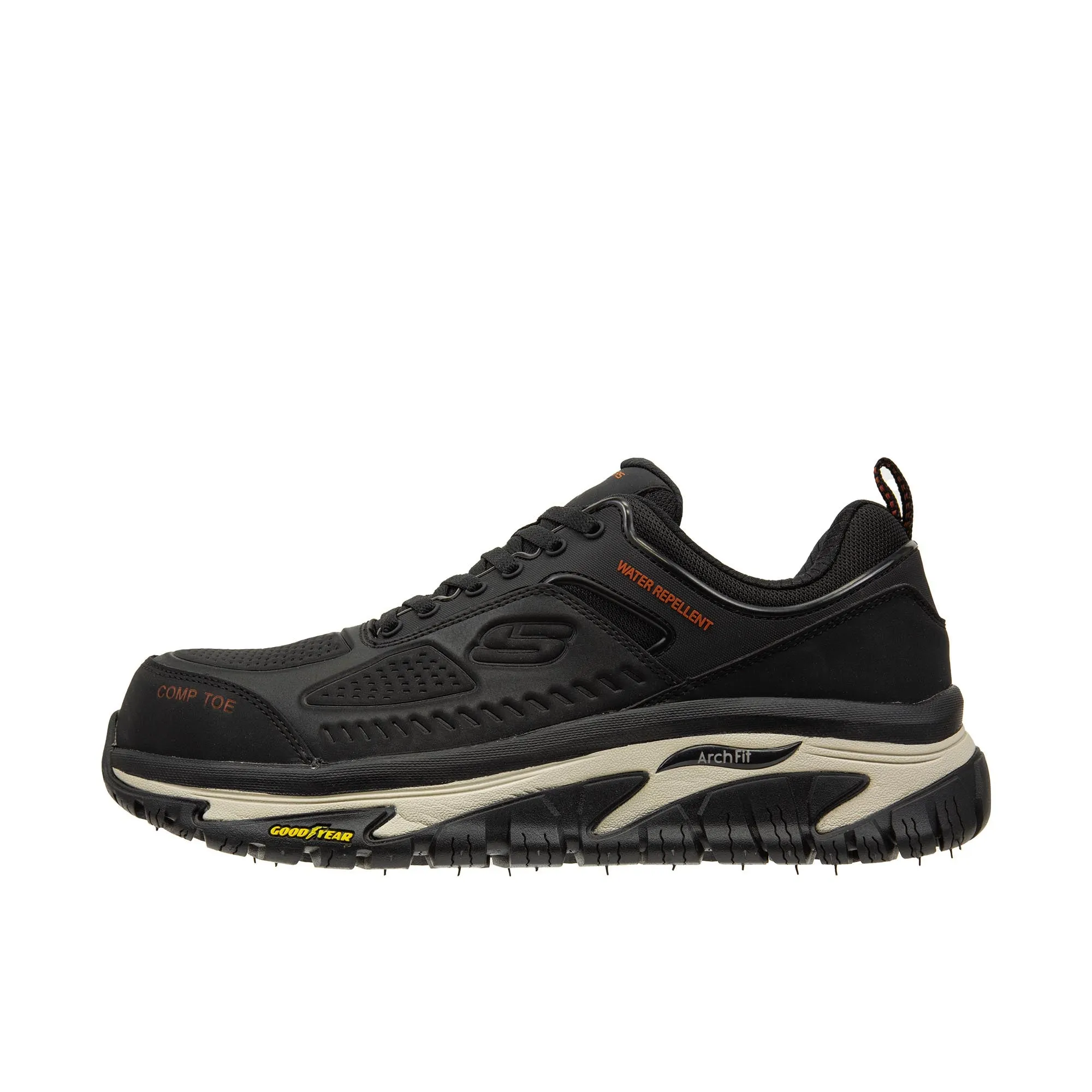 Skechers Arch Fit Road Walker Raylan Composite Toe Black