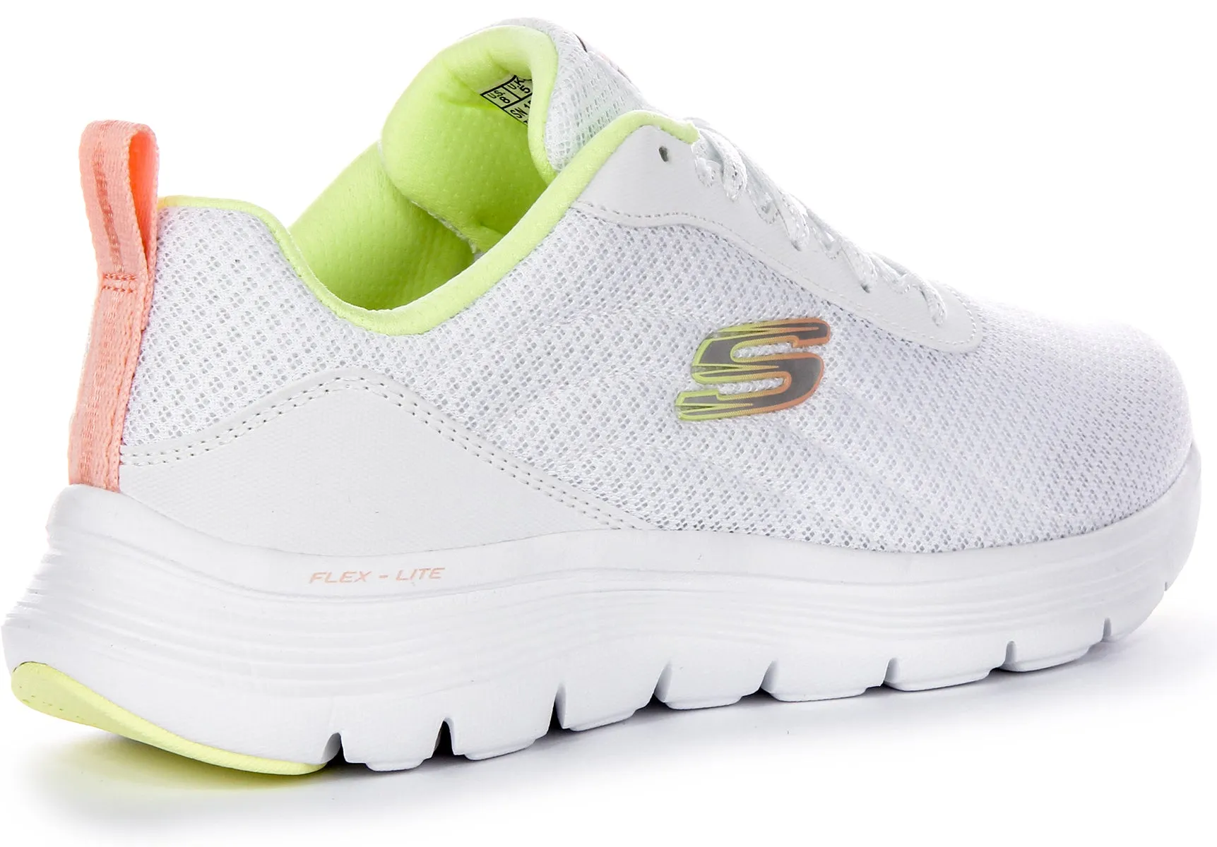 Skechers Flex Appeal 5.0 In White Multi For Women