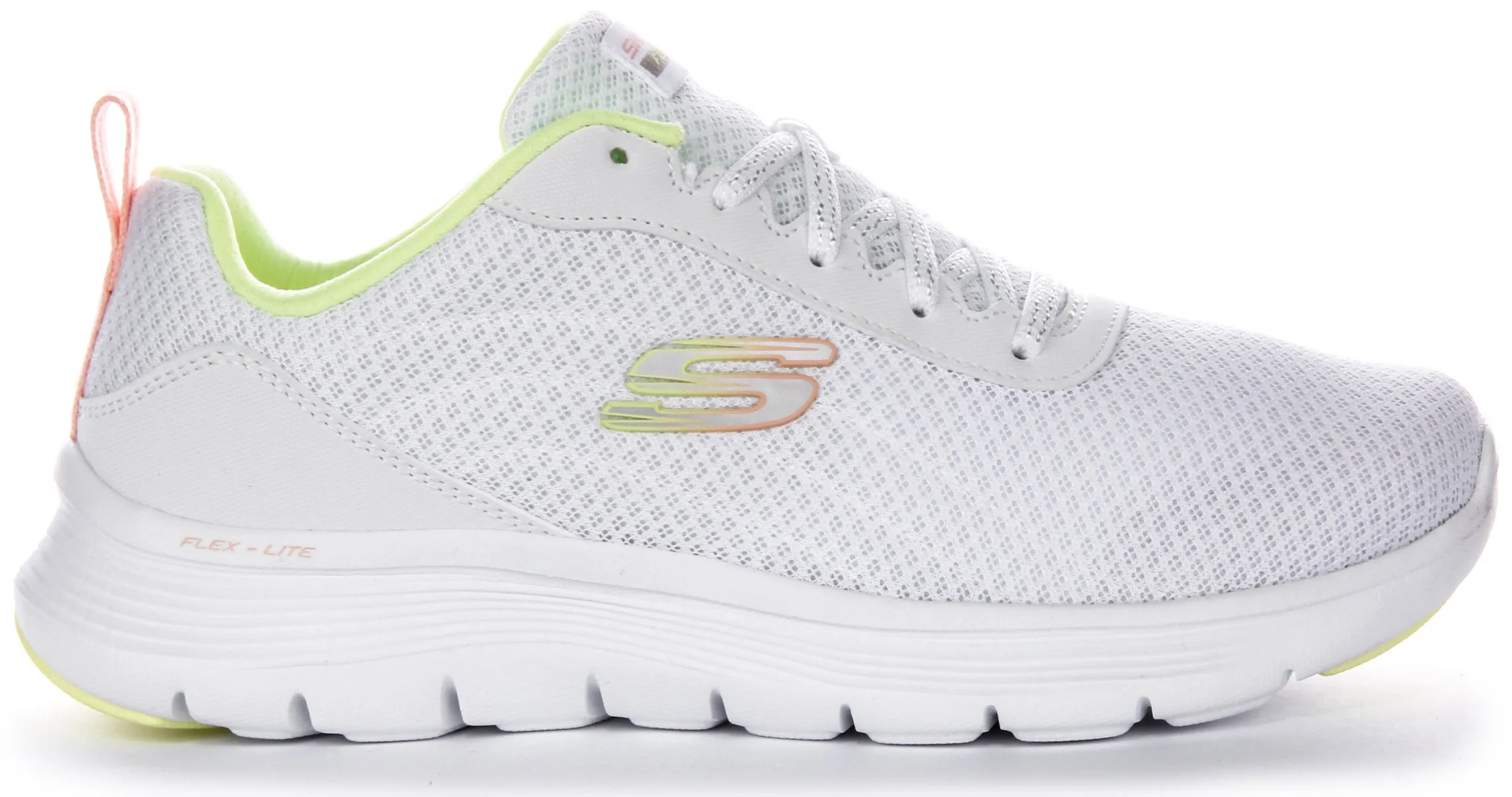 Skechers Flex Appeal 5.0 In White Multi For Women