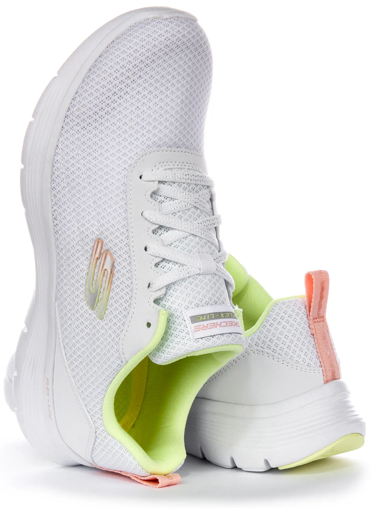 Skechers Flex Appeal 5.0 In White Multi For Women