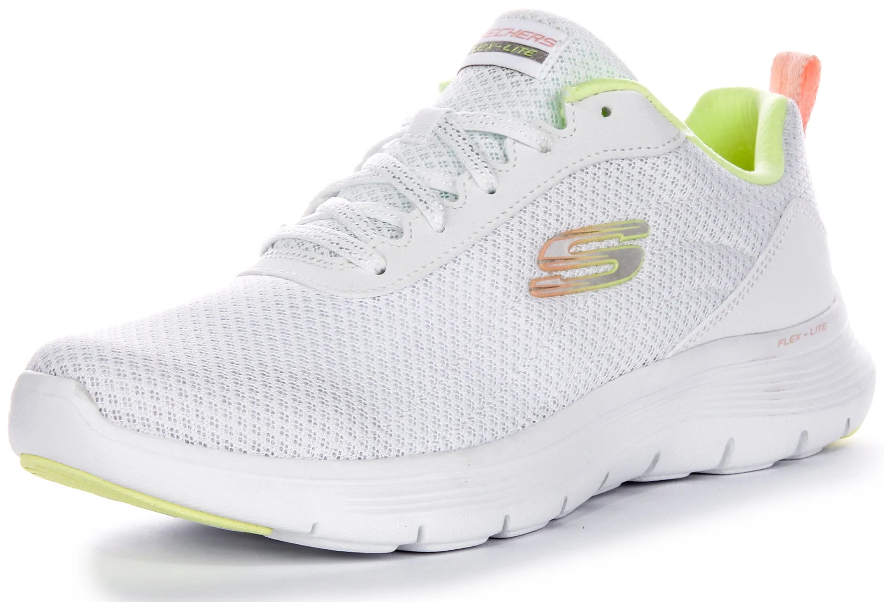 Skechers Flex Appeal 5.0 In White Multi For Women