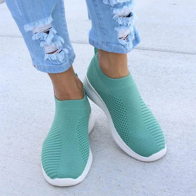 Sneakers Women Stretch Fabric Socks Shoes