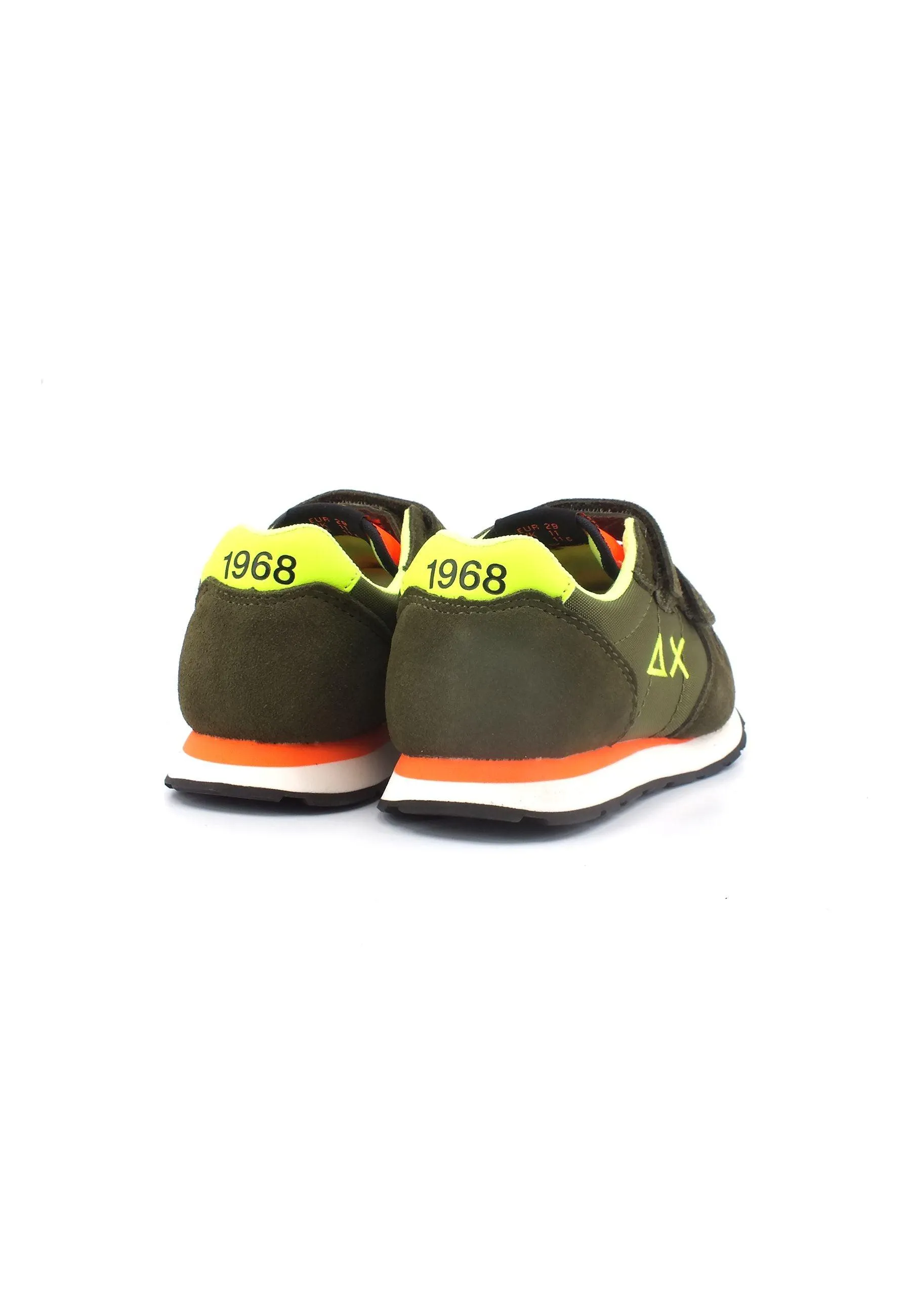 SUN68 Tom Fluo Sneaker Bambino Verde Militare Z33302B