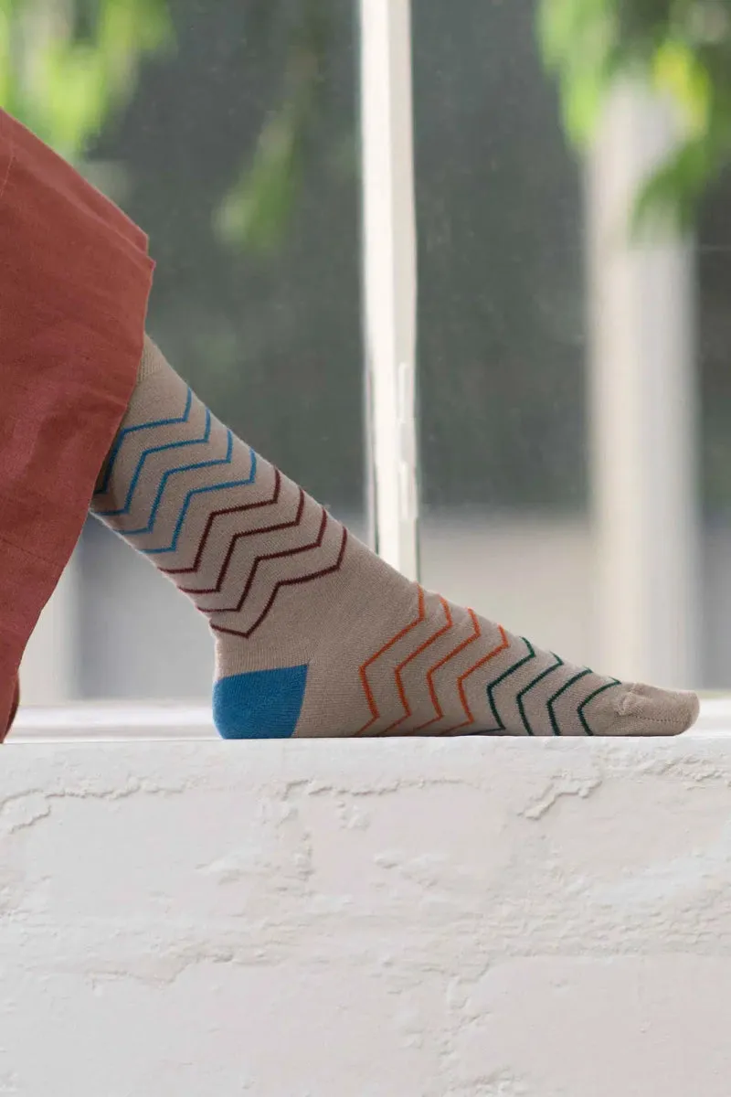 Tightology Merino Wool Socks - Waves