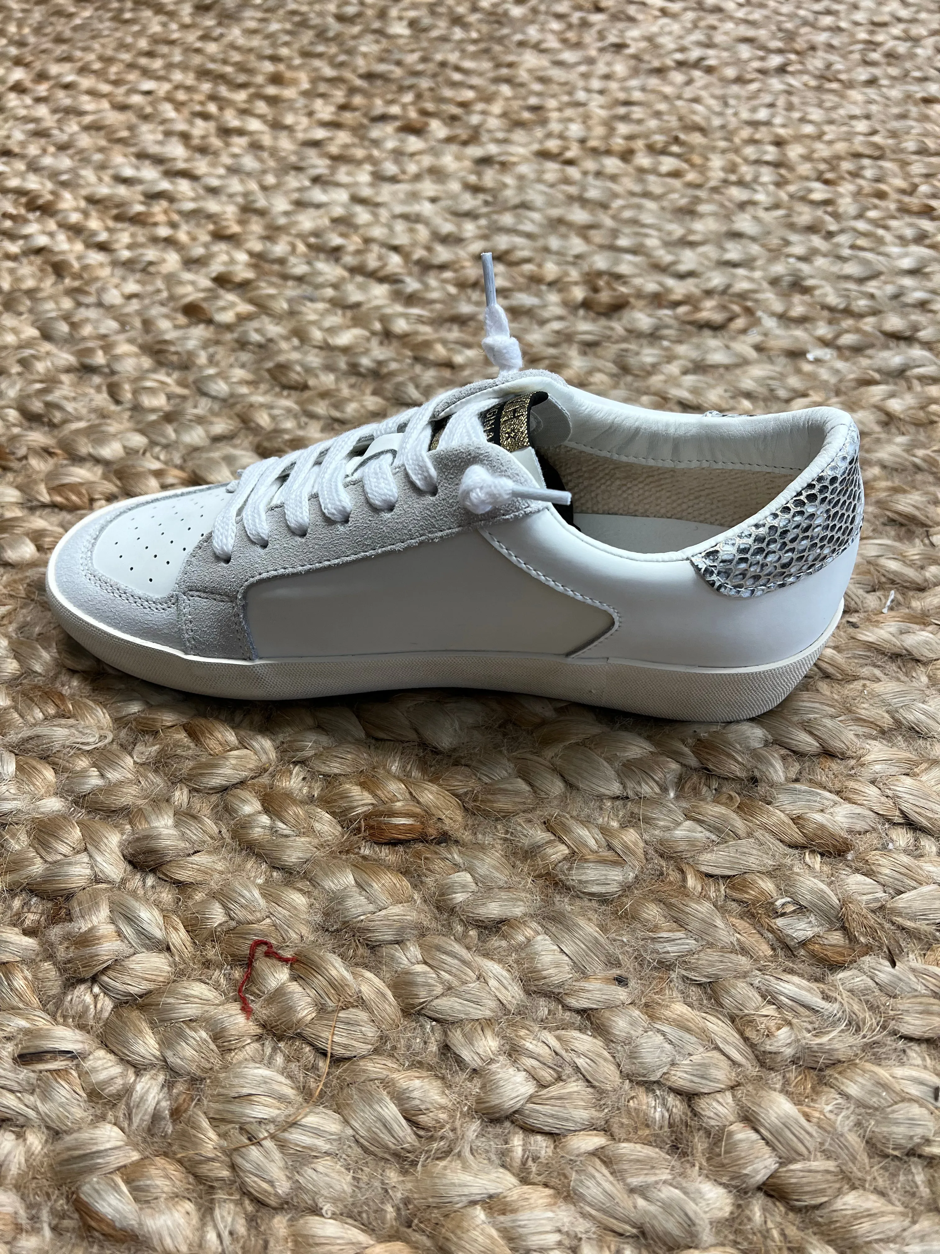 Vintage Havana White, Grey, & Snake Print Sneaker