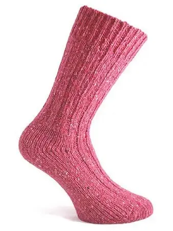 Warm Socks - Pink Irish Wool | Donegal Socks