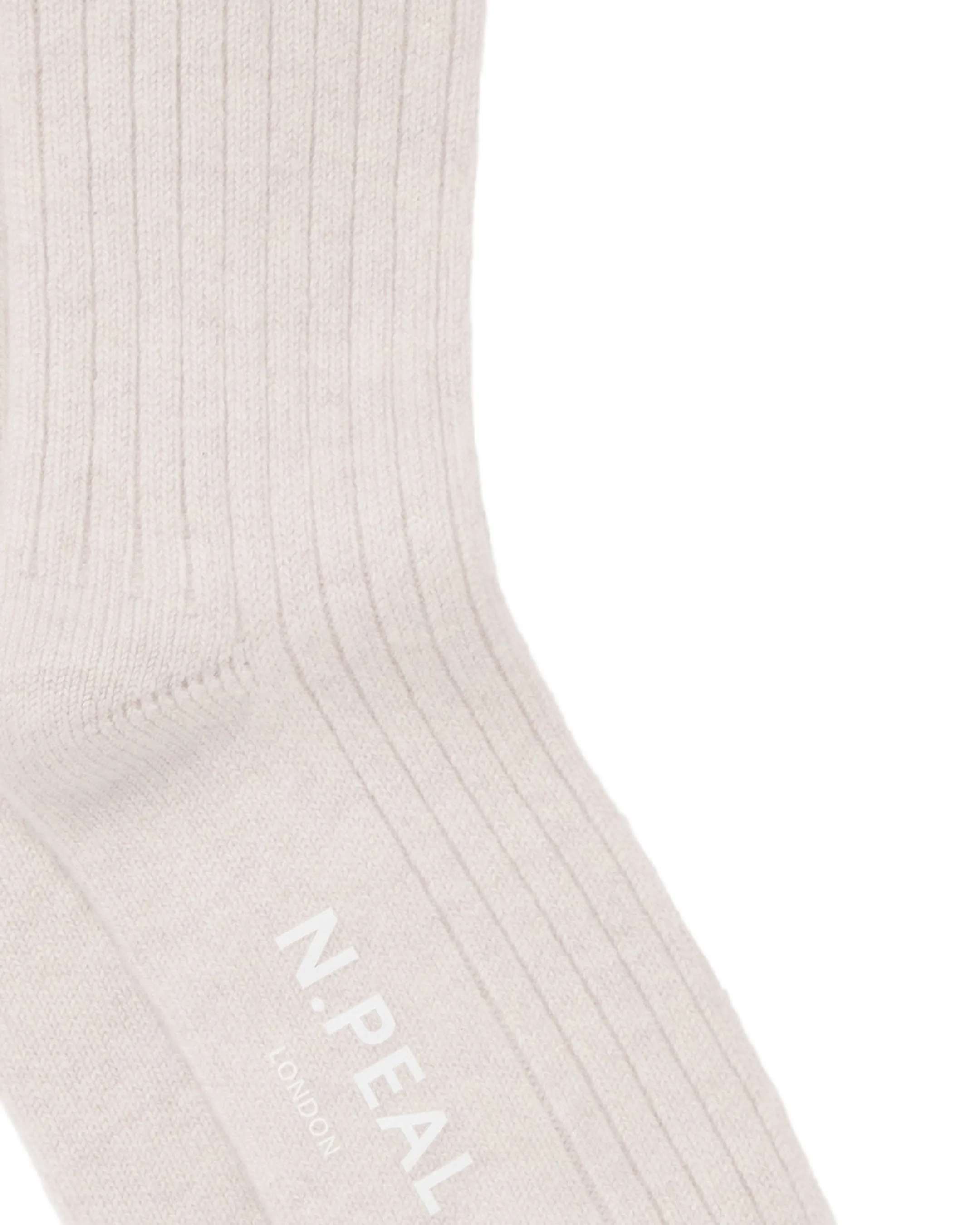 Women's Rib Cashmere House Socks Frost White