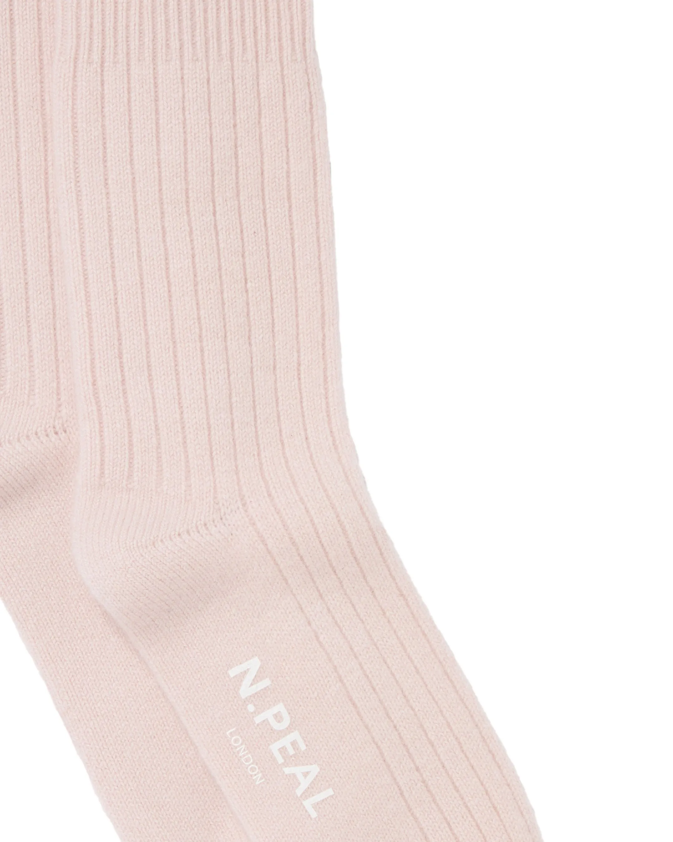 Women's Rib Cashmere House Socks Quartz Pink