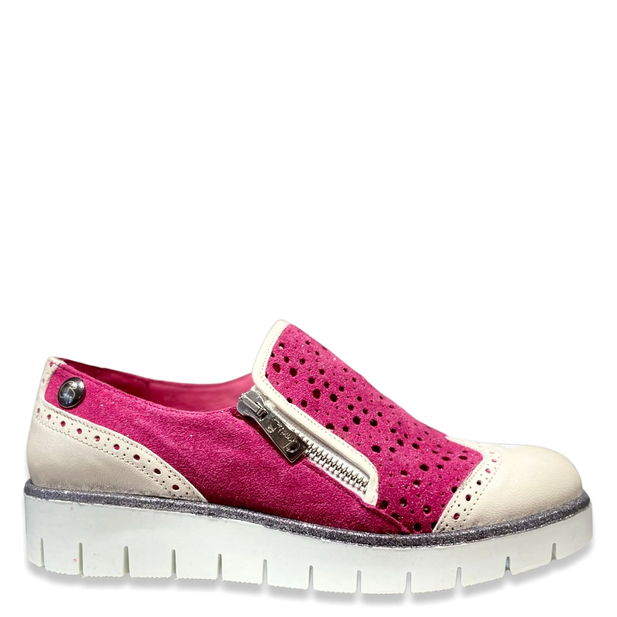 Zap - Pink/White slip on